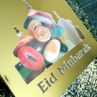 Boîtes dorées Eid Mubarak