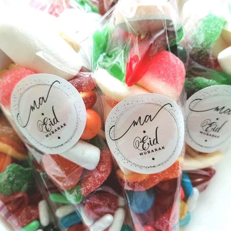 Cônes Eid Moubarak bleus 100gr Cônes Eid Moubarak bleus 100gr