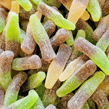 Bouteilles cola bicolores