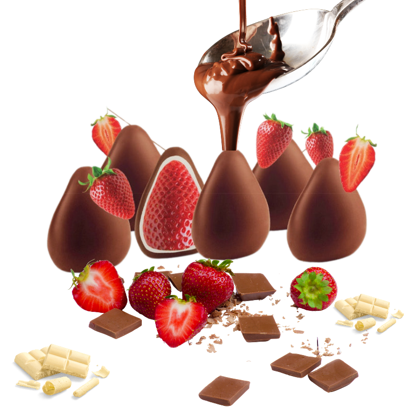 Fraises enrobées chocolat Fraises enrobées chocolat