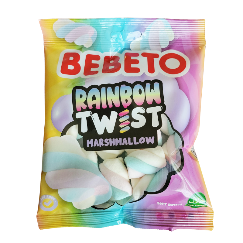 Marshmallows rainbow twist Bebeto 60gr
