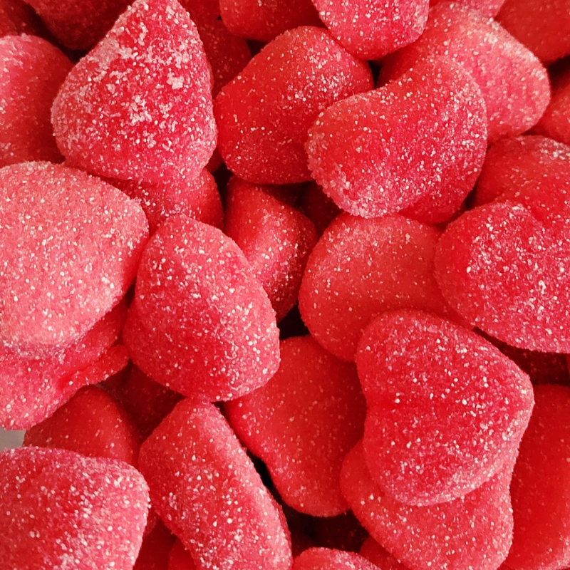 Coeurs fraise fourrés