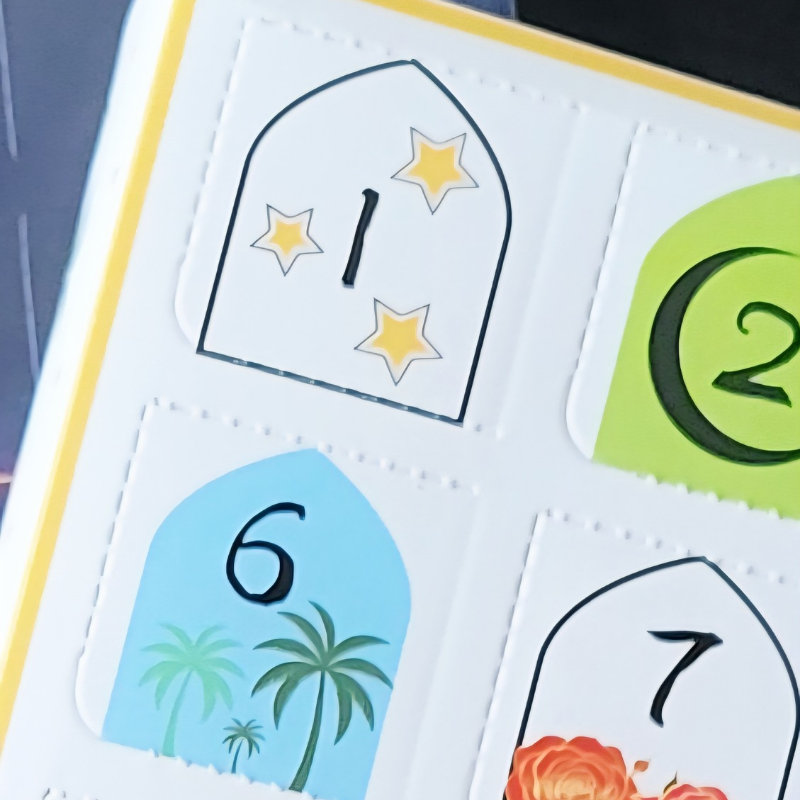 Calendrier ramadan 30 cases avec chocolats, bonbons, missions et belles paroles