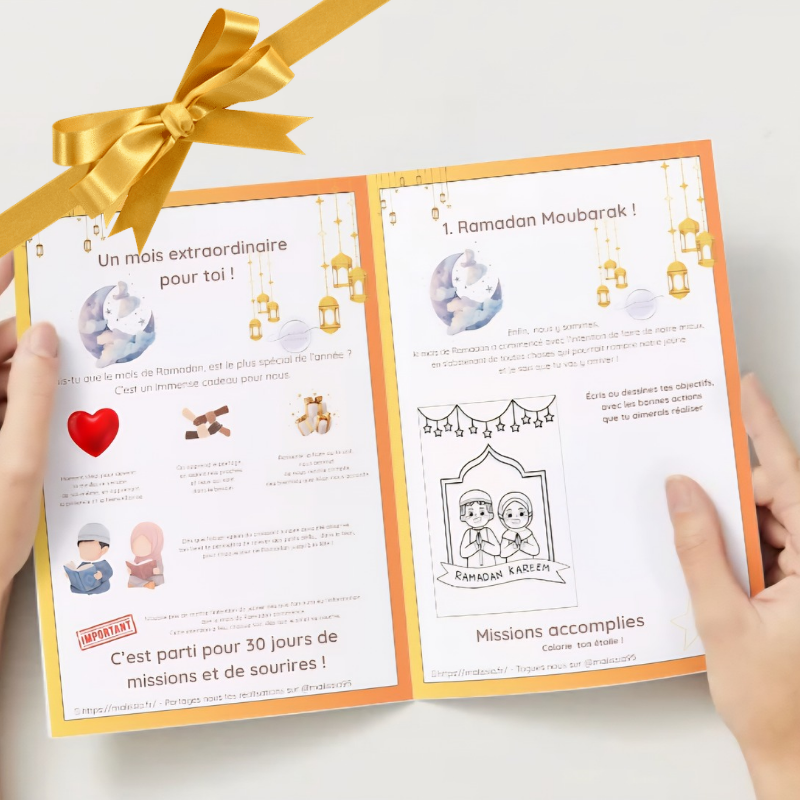 Livret d'activités avec  30 missions à accomplir de Ramadan jusqu'à Aïd