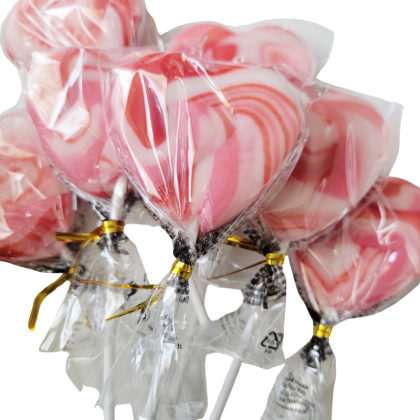 Sucettes coeur lollipops