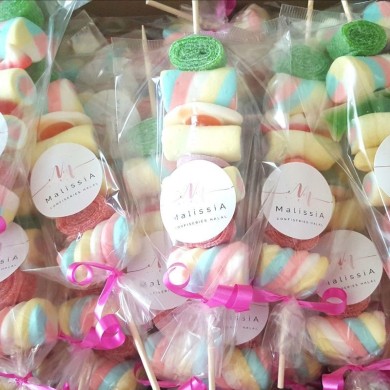Brochettes de bonbons
