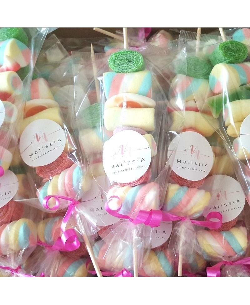 Brochettes de bonbons personnalisées pour anniversaire et autres